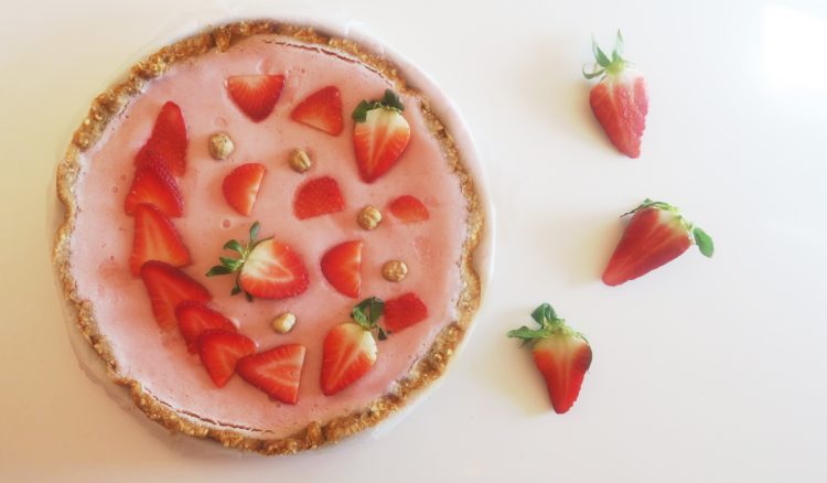 Receta de pastel de agar-agar y fresas